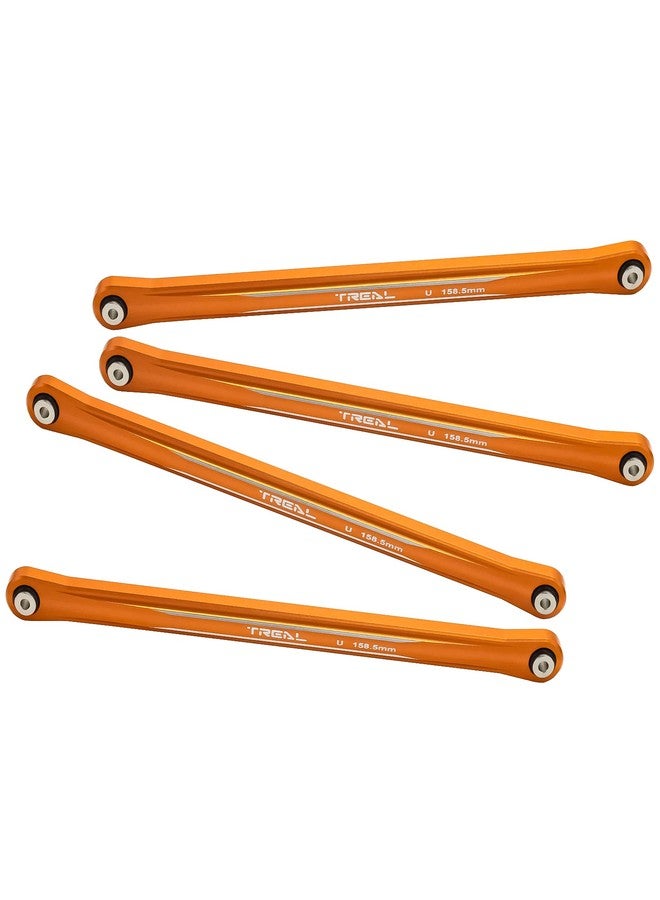 TREAL Aluminum 7075 Upper Links Bar Set 158.5mm for Losi LMT 2.0, LMT 4WD Solid Axle Mega Truck Bog Hog/King Sling(Orange) - Image 2